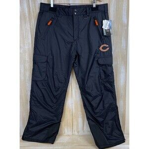 NWT NFL Team Apparel Chicago Bears Men's Size XL Cargo Snow Pants Black